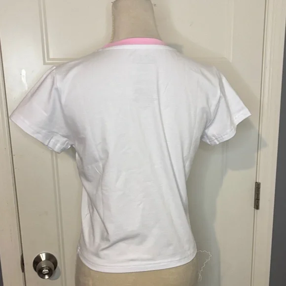 Von Dutch Logo Ringer Crop T-Shirt - Picture 3 of 4